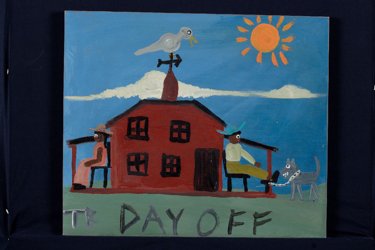 Brown T. | Timothy 'Tim' Brown, Day off, Acryl auf Holz 43,0 x 50,0 cm, Unterzeichnet u.l. mit Initialen und ca 1995 Brown T. | Timothy 'Tim' Brown, Day off, Acryl auf Holz 43,0 x 50,0 cm, Unterzeichnet u.l. mit Initialen und ca 1995