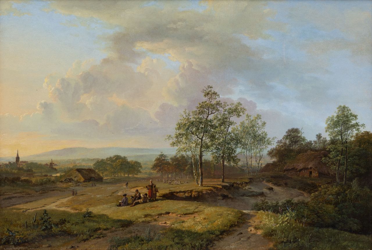 Koekkoek B.C. | Barend Cornelis Koekkoek | Gemälde zum Verkauf angeboten | Panoramalandschaft mit einem skizzierenden Künstler im Vordergrund, Öl auf Leinwand 50,0 x 73,0 cm, Unterzeichnet u.L. und zu datieren 1826-1828 Koekkoek B.C. | Barend Cornelis Koekkoek | Gemälde zum Verkauf angeboten | Panoramalandschaft mit einem skizzierenden Künstler im Vordergrund, Öl auf Leinwand 50,0 x 73,0 cm, Unterzeichnet u.L. und zu datieren 1826-1828