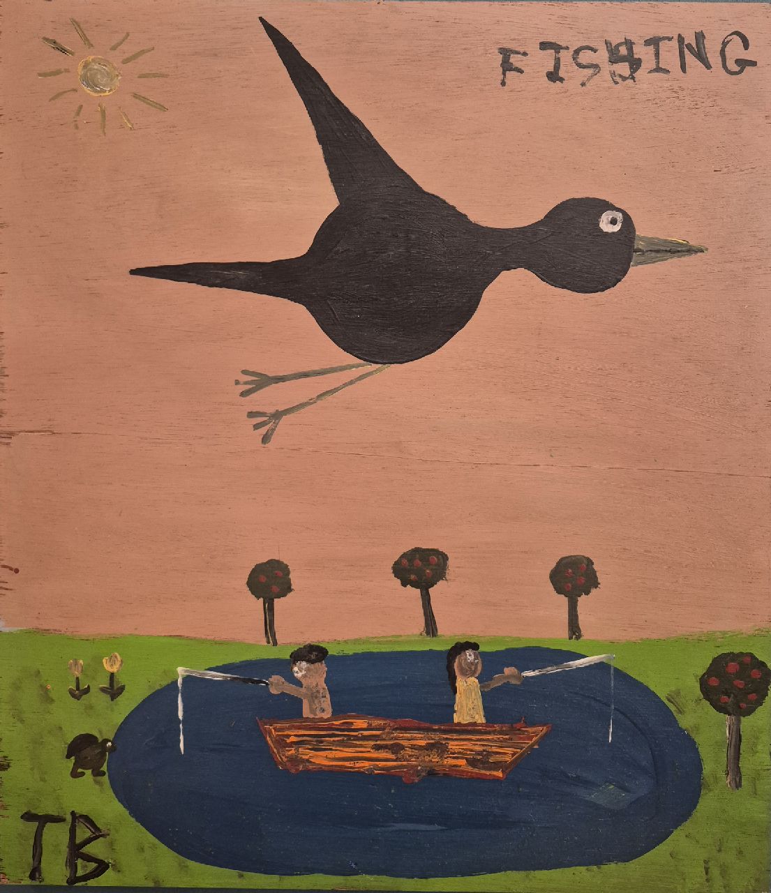 Brown T. | Timothy 'Tim' Brown | Gemälde zum Verkauf angeboten | Fishing, Öl auf Holz 50,1 x 43,5 cm, Unterzeichnet u.l. Brown T. | Timothy 'Tim' Brown | Gemälde zum Verkauf angeboten | Fishing, Öl auf Holz 50,1 x 43,5 cm, Unterzeichnet u.l.