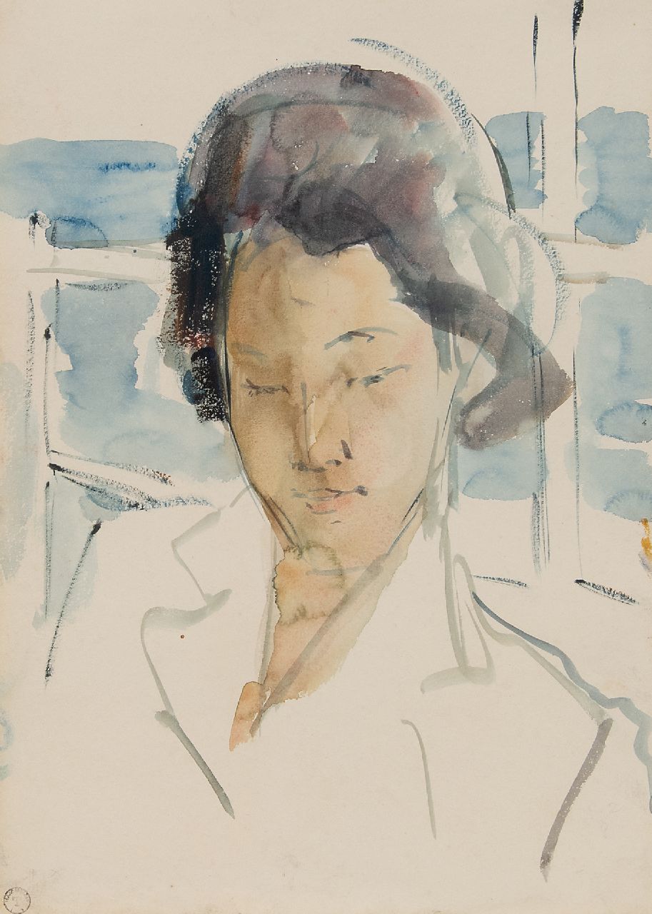 Israels I.L.  | 'Isaac' Lazarus Israels | Aquarelle und Zeichnungen zum Verkauf angeboten | Auf dem Weg nach Indien, crayon and watercolour on paper 35,5 x 25,5 cm, gesigneerd met atelierstempel linksonder