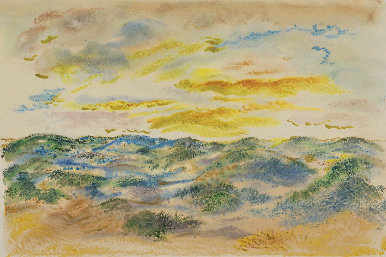 Grosz G.  | George 'Georg' Grosz | Aquarelle und Zeichnungen zum Verkauf angeboten | Cape Cod, Aquarell auf Papier 36,0 x 52,5 cm