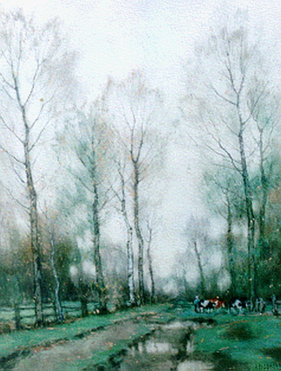 Gorter A.M.  | 'Arnold' Marc Gorter, A landscape,Twente, Aquarell auf Papier 55,0 x 42,0 cm, signed l.r.