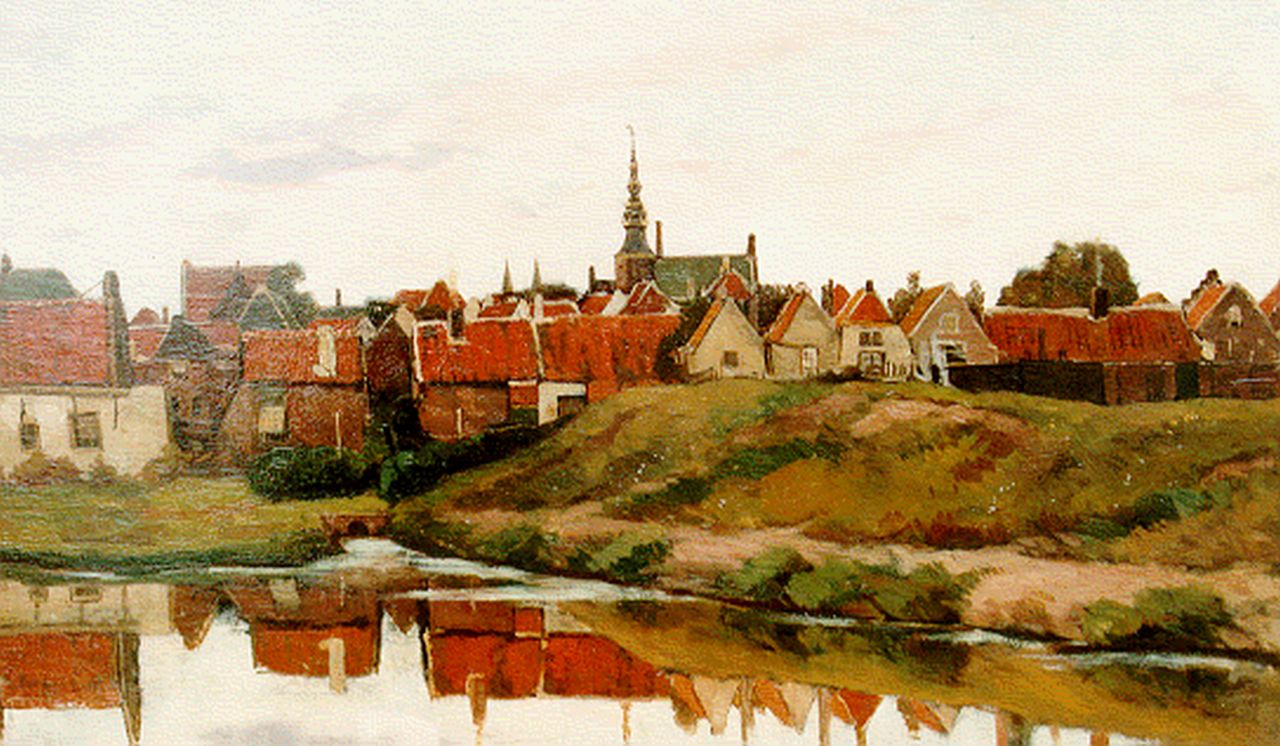 Bastert S.N.  | Syvert 'Nicolaas' Bastert, A view of Zierikzee, Öl auf Leinwand 62,5 x 100,5 cm, signed l.r.