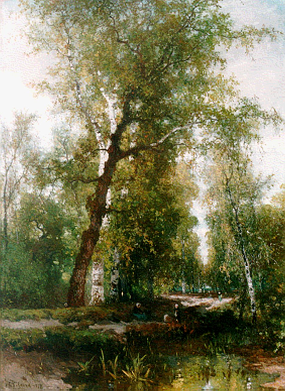 Bilders J.W.  | Johannes Warnardus Bilders, A view of the 'Renkumse beek', Öl auf Leinwand 99,5 x 72,5 cm, signed l.l. und dated 1877