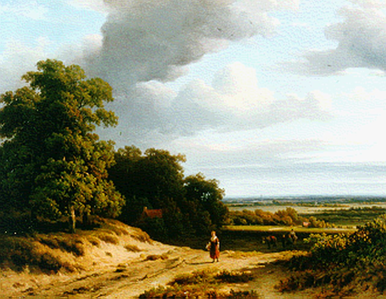 Roth G.A.  | George Andries Roth, A landscape near Arnhem, Öl auf Holz 30,9 x 39,5 cm, signed l.r.