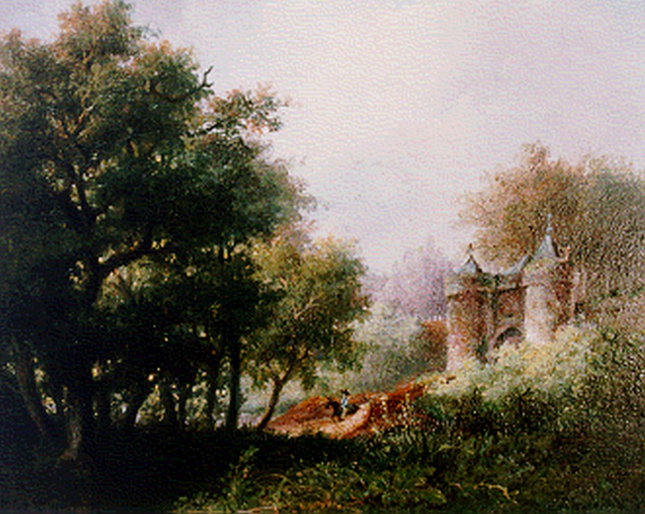 Carel Hendrik Phaff | Castle 'Doornenburg', Öl auf Holz, 18,8 x 23,5 cm, signed l.l.