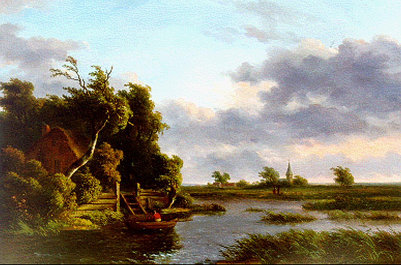 Coene J.B.  | Jean-Baptiste Coene, Polder landscape, Öl auf Holz 31,0 x 46,5 cm, Unterzeichnet u.m. und datiert 1831