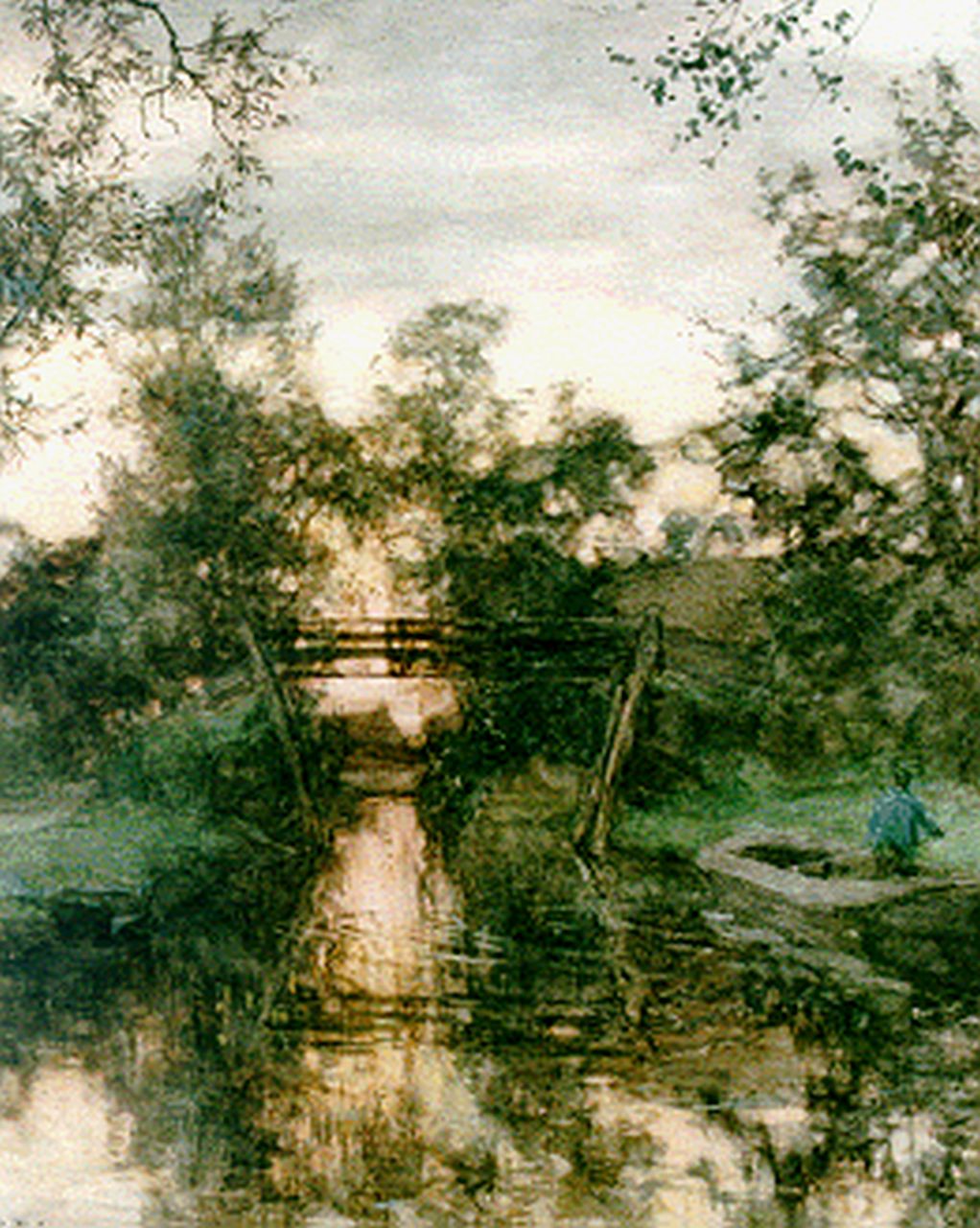 Tholen W.B.  | Willem Bastiaan Tholen, A ditch, Giethoorn, Aquarell auf Papier 51,0 x 41,0 cm, signed l.l.