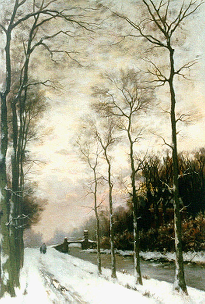 Rossum du Chattel F.J. van | Fredericus Jacobus van Rossum du Chattel, A snow-covered landscape, Öl auf Leinwand 66,1 x 47,1 cm, signed l.l.