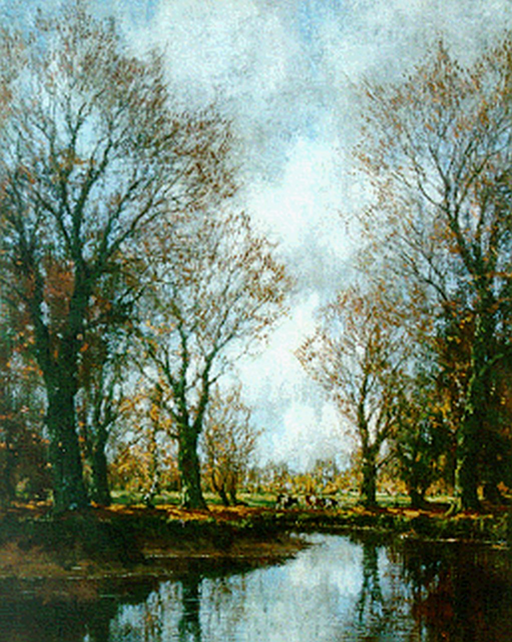 Gorter A.M.  | 'Arnold' Marc Gorter, A pond in a wooded landscape, Öl auf Leinwand 50,4 x 40,5 cm, signed l.r.