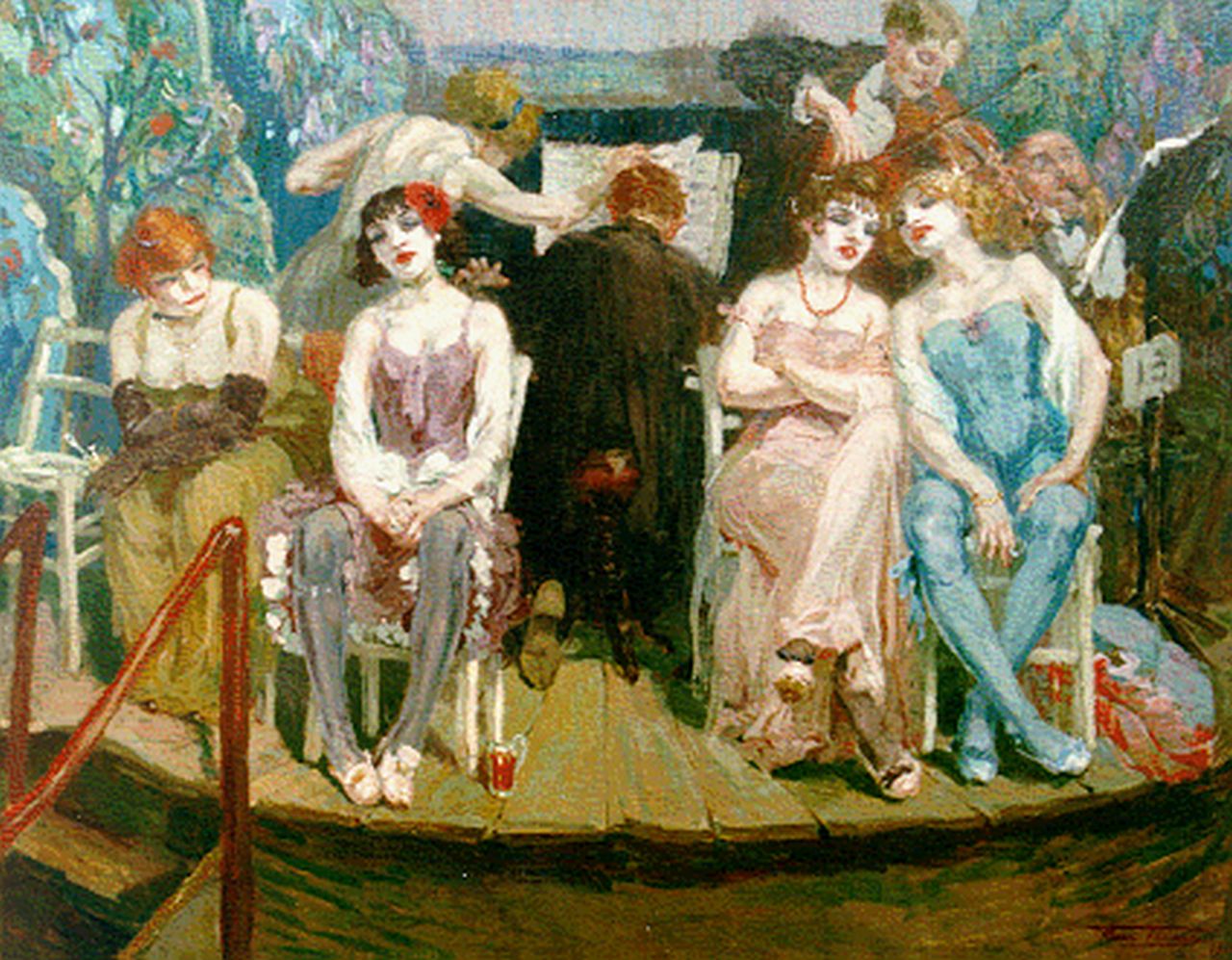Thomas H.J.  | Henri Joseph Thomas, Musical performance, Öl auf Leinwand 82,5 x 107,2 cm, signed l.r. und dated 1911