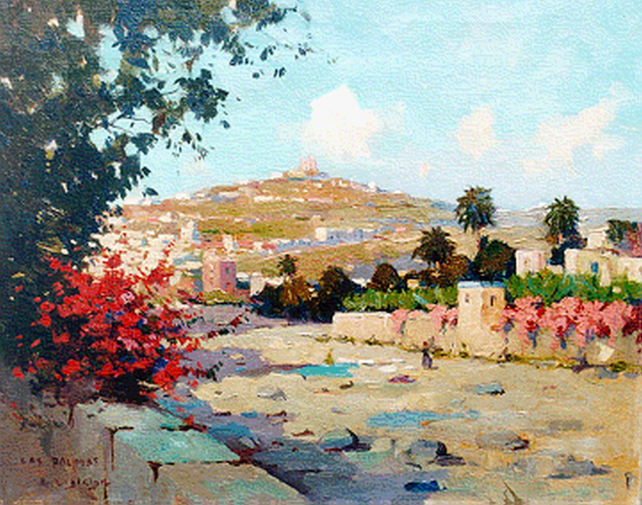 Ligtelijn E.J.  | Evert Jan Ligtelijn, View from Las Palmas, Öl auf Leinwand 40,0 x 50,3 cm, signed l.l.