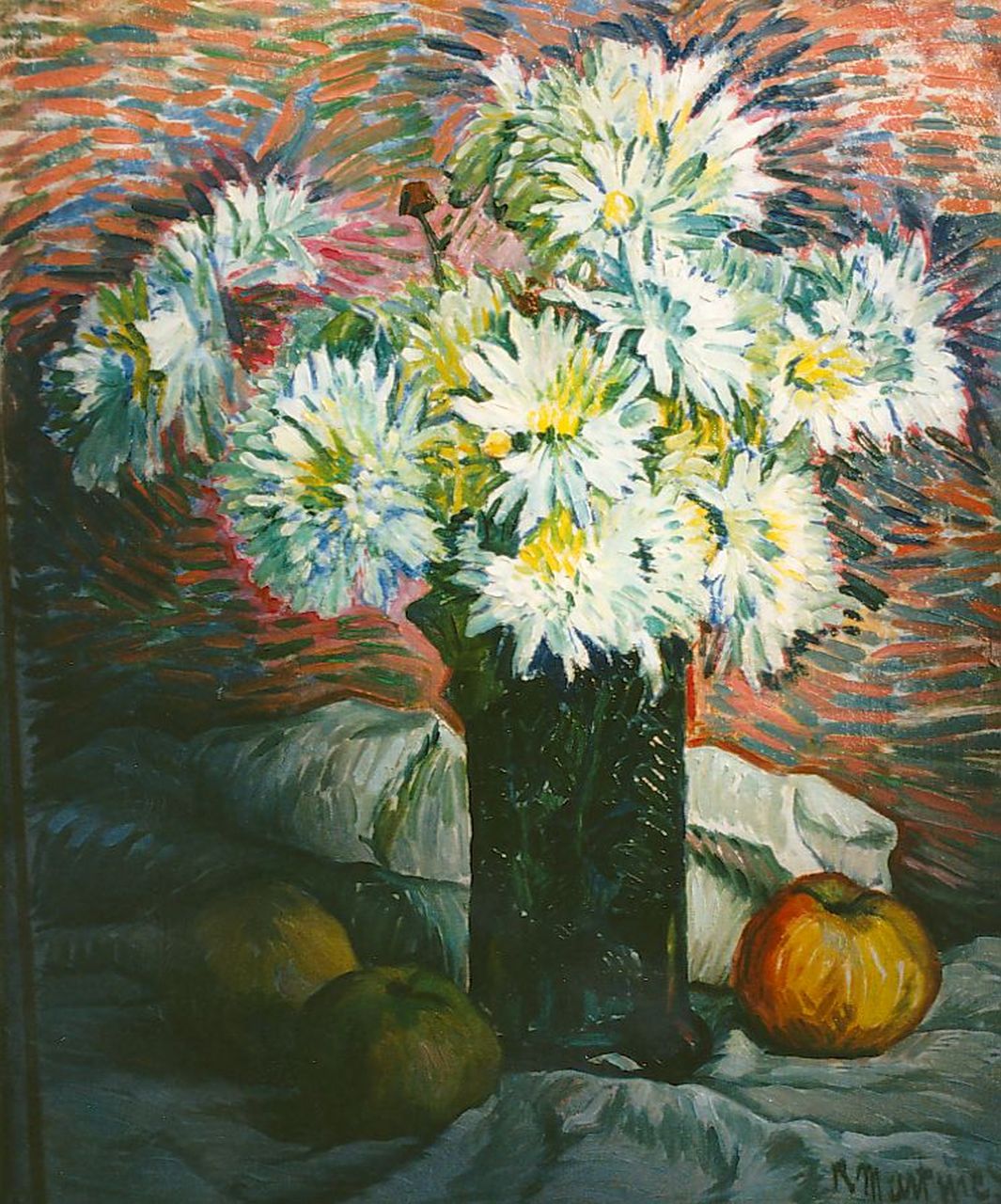 Martinez R.  | Raoul Martinez, Dahlias, 59,9 x 39,7 cm, signed l.r.