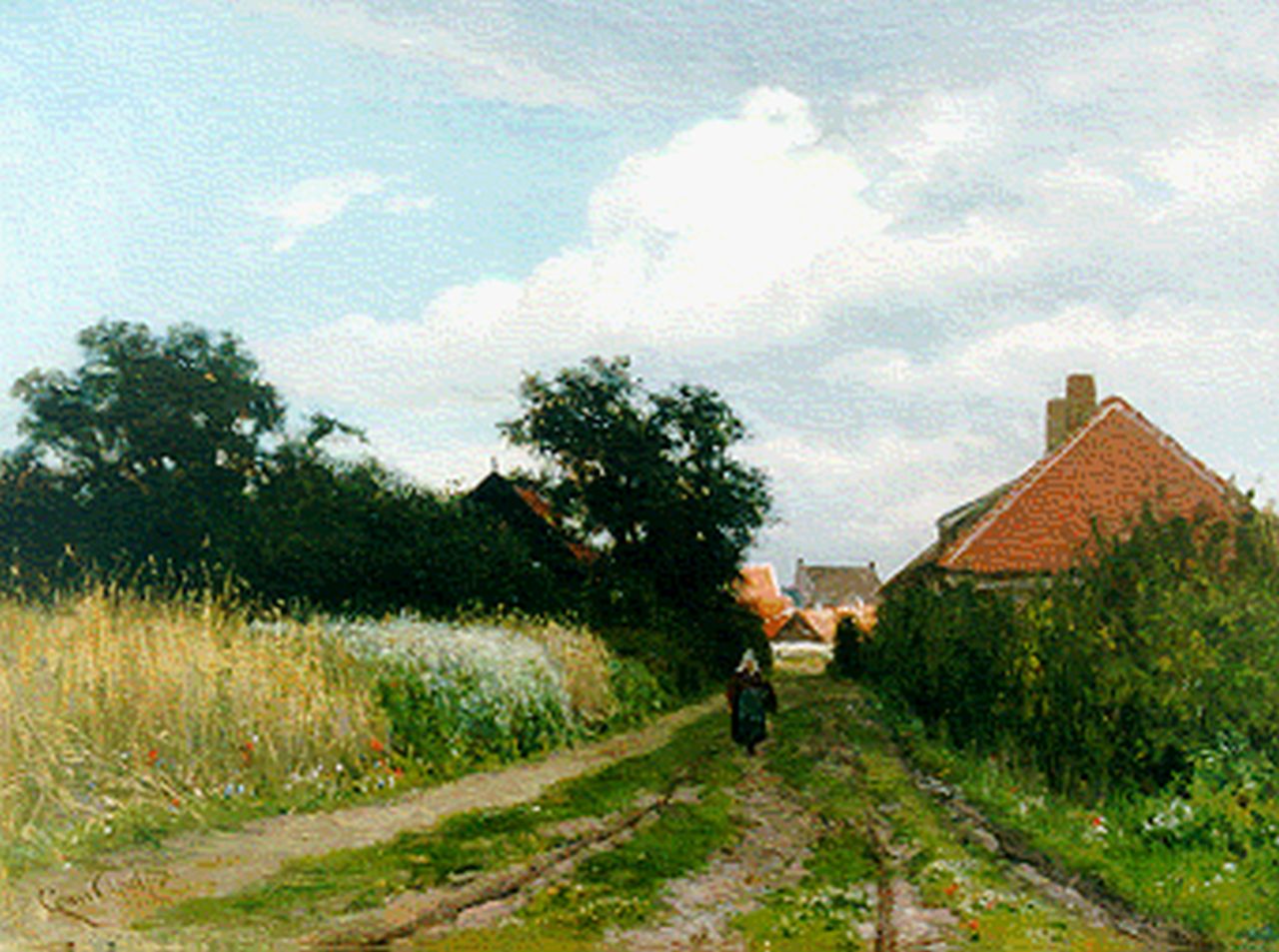 Apol L.F.H.  | Lodewijk Franciscus Hendrik 'Louis' Apol, Country road, Princenhage, Öl auf Leinwand 34,5 x 45,1 cm, signed l.l. und datiert '72