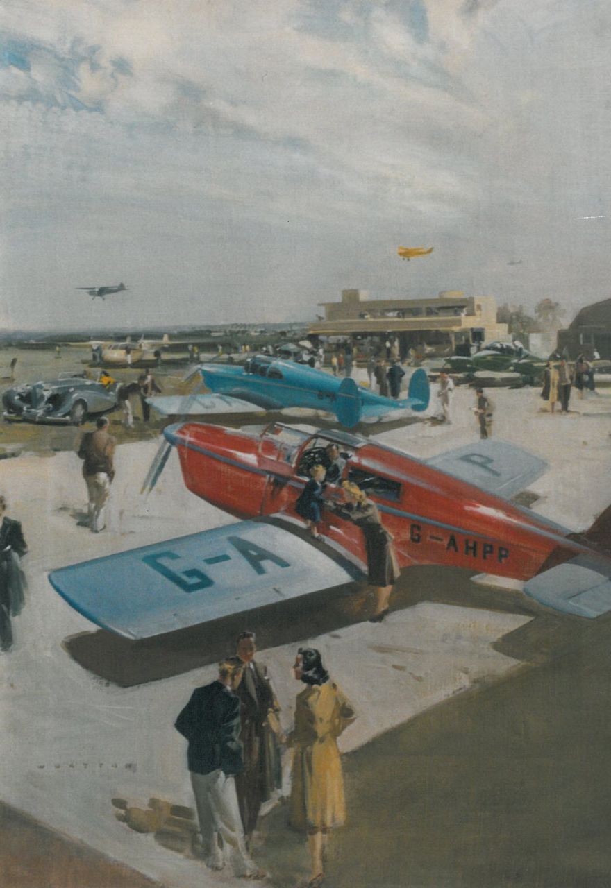 Wootton F.  | Frank Wootton, An air show in the fifties, United Kingdom, Öl auf Leinwand 61,2 x 43,7 cm, signed l.l.