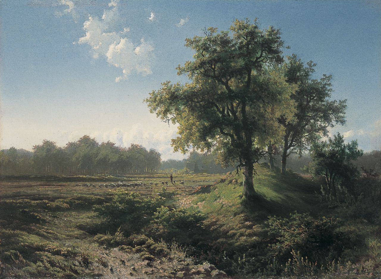 Gabriel P.J.C.  | Paul Joseph Constantin 'Constan(t)' Gabriel, 'Veluws' landscape, Öl auf Holz 28,4 x 39,0 cm, signed l.r. und painted circa 1850