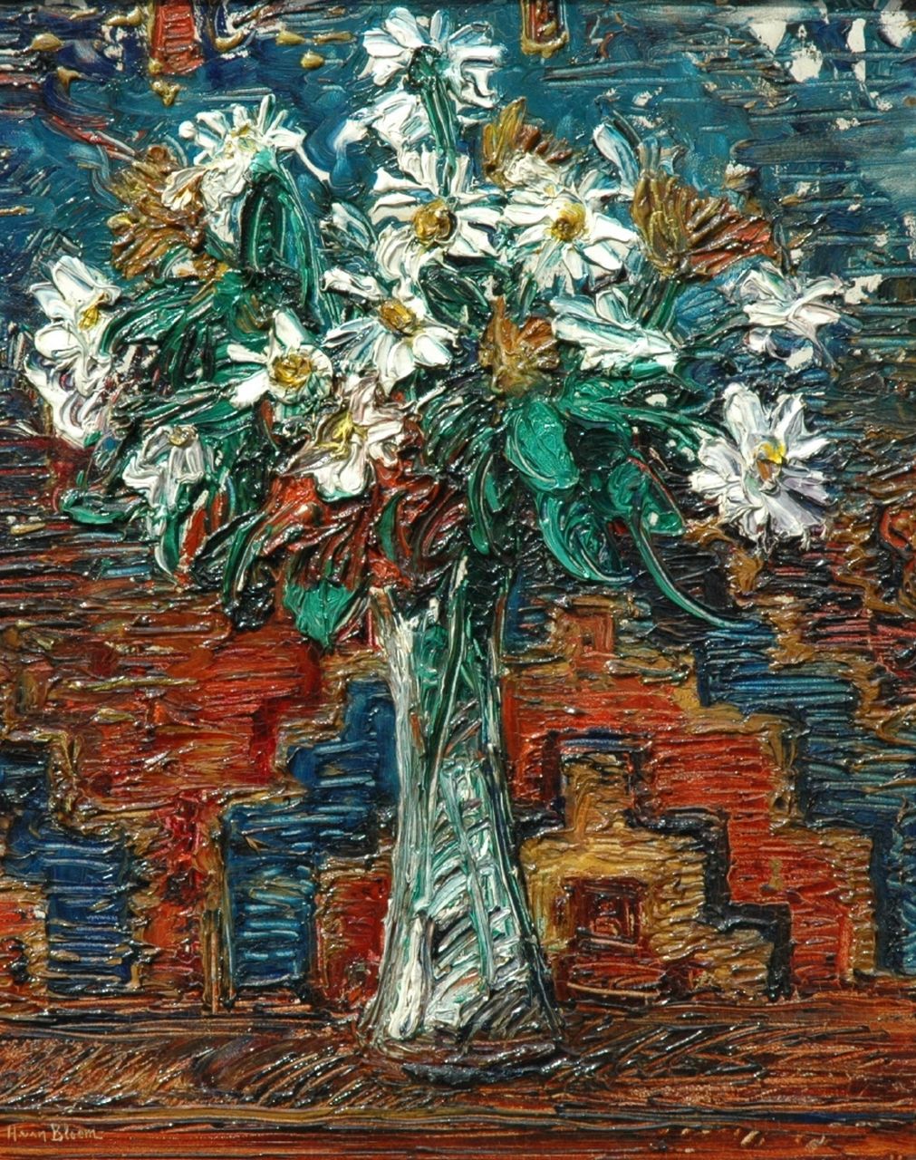 Bloem H. van | Hendrik van Bloem | Gemälde zum Verkauf angeboten | Blumenstilleben, Öl auf Holz 39,8 x 32,0 cm, Unterzeichnet l.u.