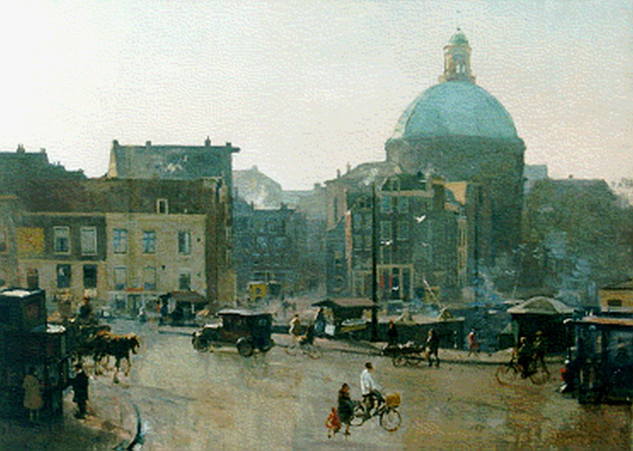 Vreedenburgh C.  | Cornelis Vreedenburgh, A view of Amsterdam, with the Ronde Lutherse Kerk beyond, Öl auf Leinwand 70,8 x 100,5 cm, signed l.r. und dated 1940