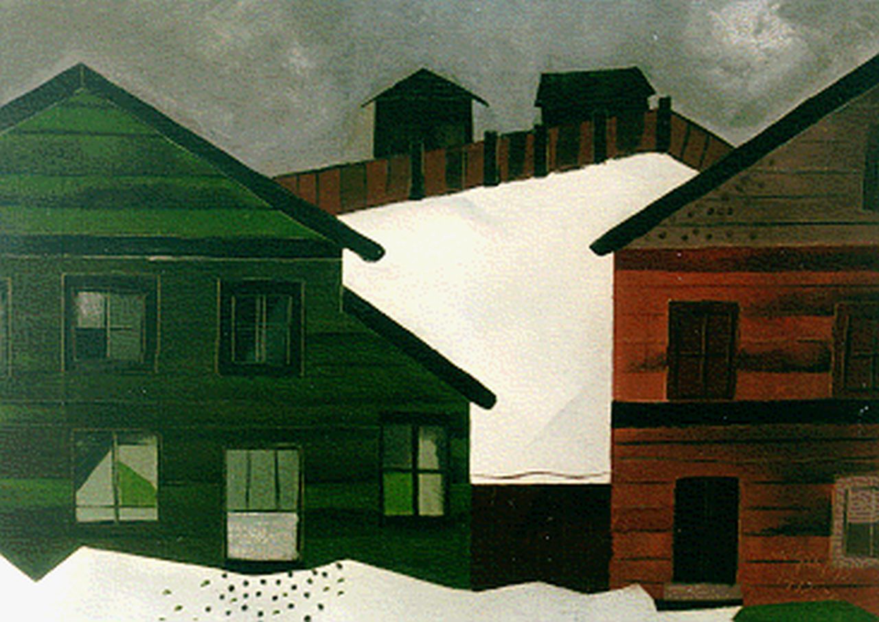 Gaupp K.A.C.  | Karel Albert 'Charles' Gaupp, Snow-covered houses, Öl auf Leinwand 50,0 x 70,2 cm, signed l.r. und dated 19/12/39