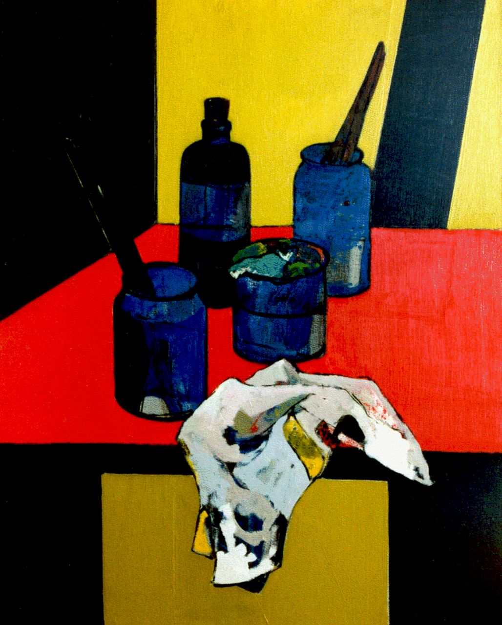 Kagie J.L.  | Johannes Leonardus 'Jan' Kagie, Painter's equipment, Öl auf Leinwand 100,0 x 80,1 cm, signed l.r.