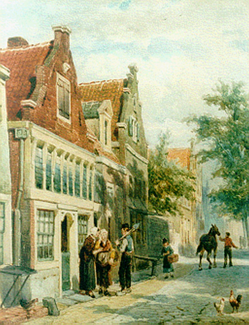 Springer C.  | Cornelis Springer, A view of the Zuiderhavendijk in Enkhuizen, Aquarell auf Papier 27,4 x 21,3 cm, signed l.r. und dated '86