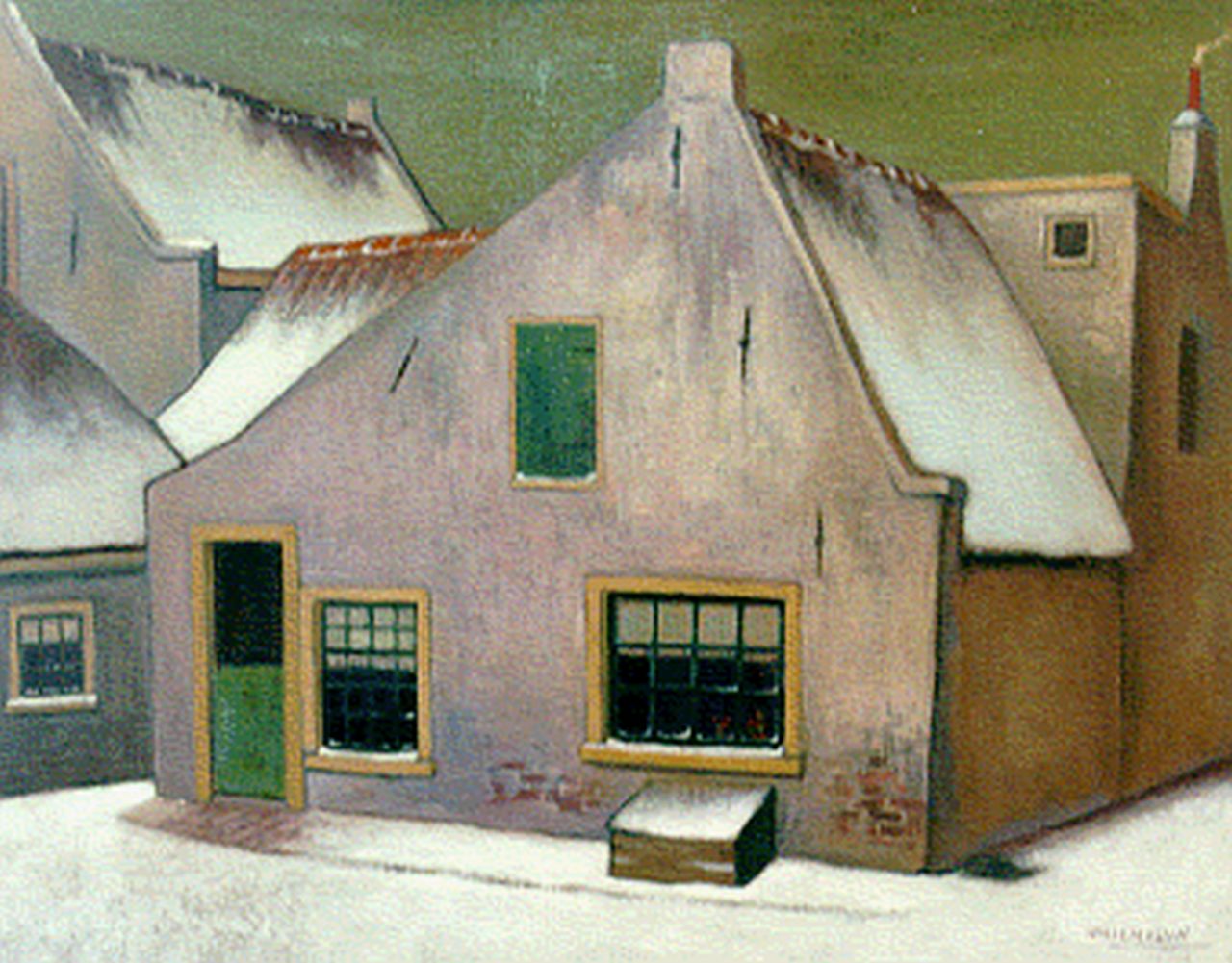 Klijn W.H.  | Wilhelm Heinrich 'Willem' Klijn, 'Oud Zandvoort', Öl auf Leinwand 42,9 x 54,8 cm, signed l.r. und painted circa 1947