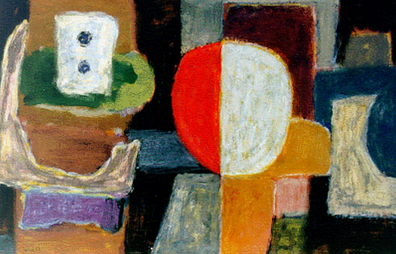 Leewens W.J.  | Willibrordus Joseph 'Will' Leewens, Composition, 32,0 x 49,4 cm, signed l.l. und dated '62