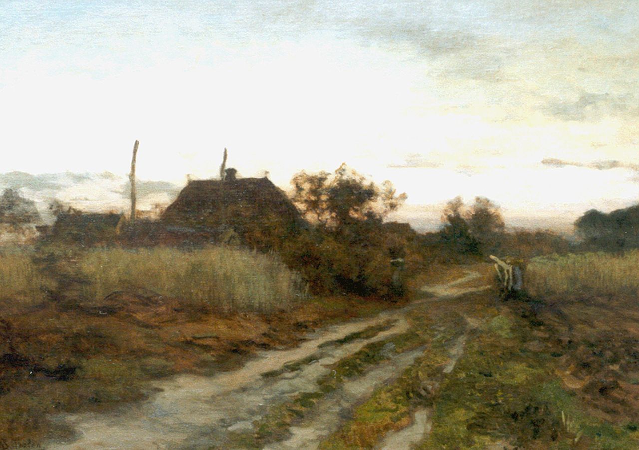 Tholen W.B.  | Willem Bastiaan Tholen, Evening twilight, Öl auf Leinwand auf Holz 45,0 x 62,5 cm, signed l.l.