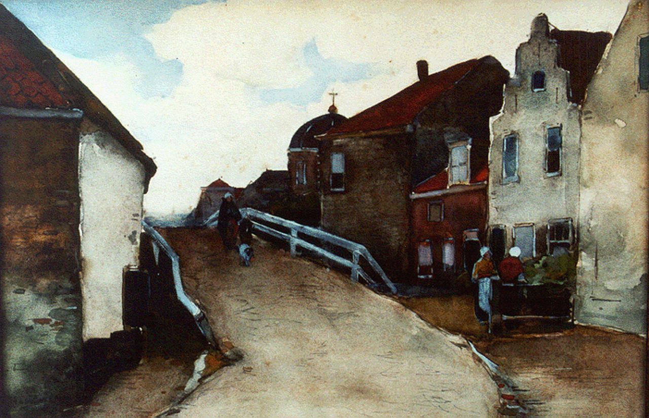 Zwart W.H.P.J. de | Wilhelmus Hendrikus Petrus Johannes 'Willem' de Zwart, A village in summer, Aquarell auf Papier 25,5 x 36,5 cm, signed l.l.