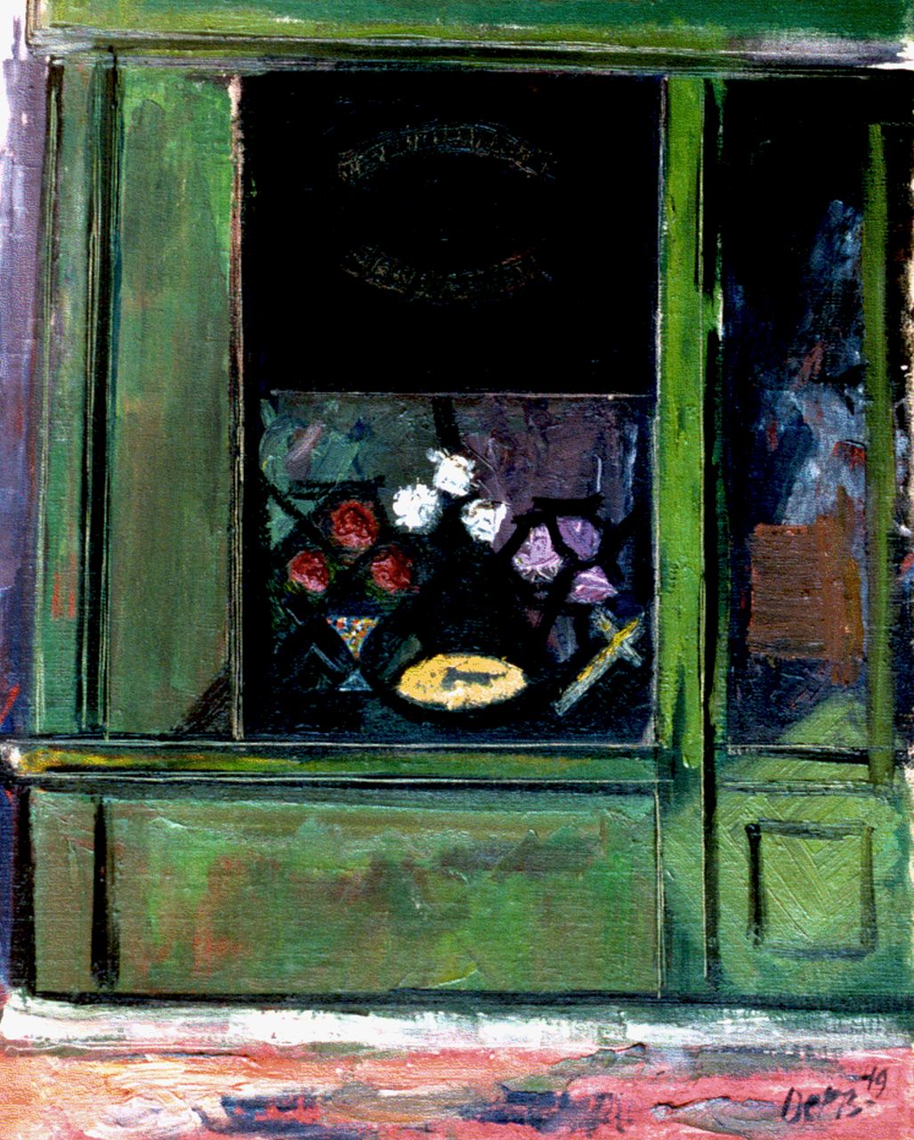 Oepts W.A.  | Willem Anthonie 'Wim' Oepts, Display window, Öl auf Leinwand 41,2 x 33,1 cm, signed l.r. und dated '49