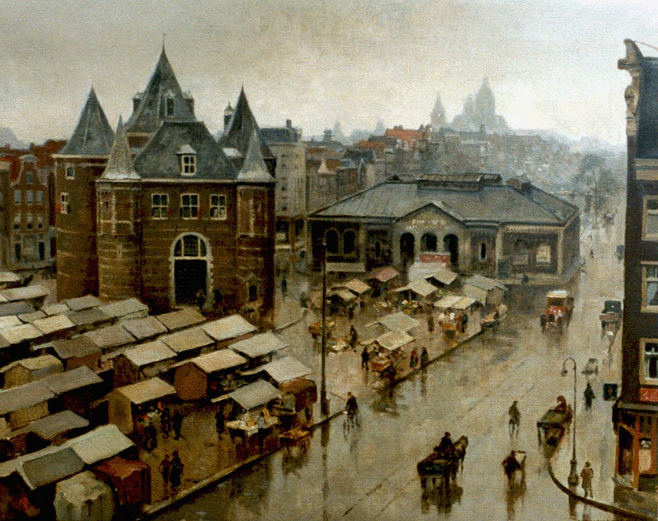 Vreedenburgh C.  | Cornelis Vreedenburgh, A view of the Waag, Amsterdam, Öl auf Leinwand 59,2 x 73,2 cm, signed l.r. und dated 1936