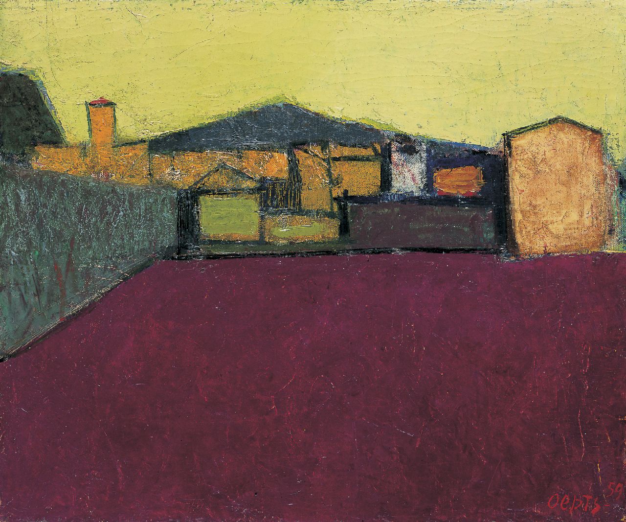 Oepts W.A.  | Willem Anthonie 'Wim' Oepts, Landscape, South France, Öl auf Leinwand 38,1 x 46,3 cm, signed l.r. und dated '59