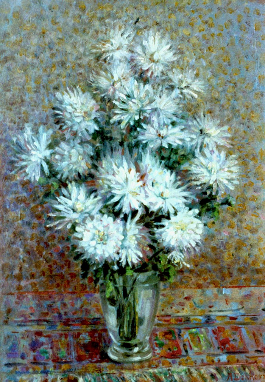 Bokhorst A.L.  | 'Arnold' Lodewijk 'Nolle' Bokhorst, Chrysanthemums in a vase, Öl auf Leinwand 60,4 x 43,0 cm, signed l.r.