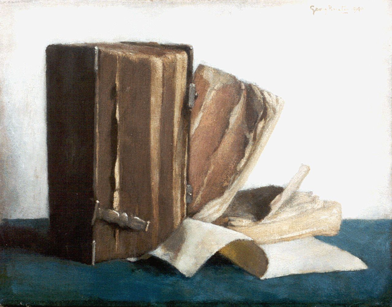 Rueter W.C.G.  | Wilhelm Christian 'Georg' Rueter, Old books, Öl auf Leinwand 28,4 x 36,2 cm, signed u.r. und dated 1940