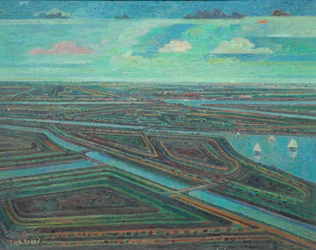 Breed D.C.  | 'Dirk' Cornelis Breed, Panorama 3, Öl auf Leinwand 40,2 x 49,8 cm, signed l.l.