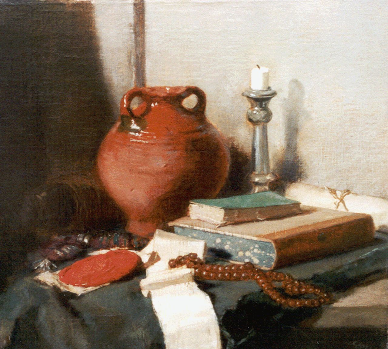 Garf S.  | Salomon Garf, A still life with a jug, Öl auf Leinwand 48,5 x 52,8 cm, signed l.r. und dated '21