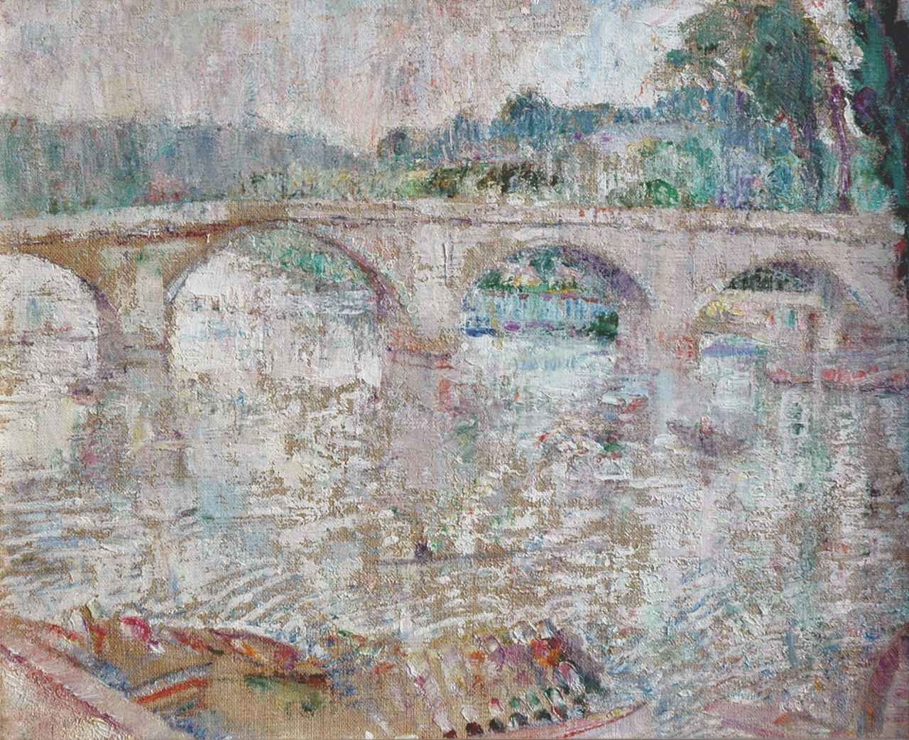 Wagemans M.  | Maurice Wagemans, A river view, Öl auf Leinwand 50,7 x 61,0 cm