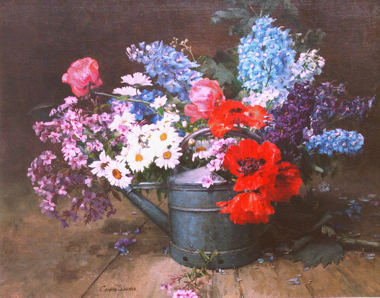 Clara Sivers-Krüger | A bunch of wildflowers, Öl auf Leinwand, 78,5 x 99,0 cm, signed l.l.