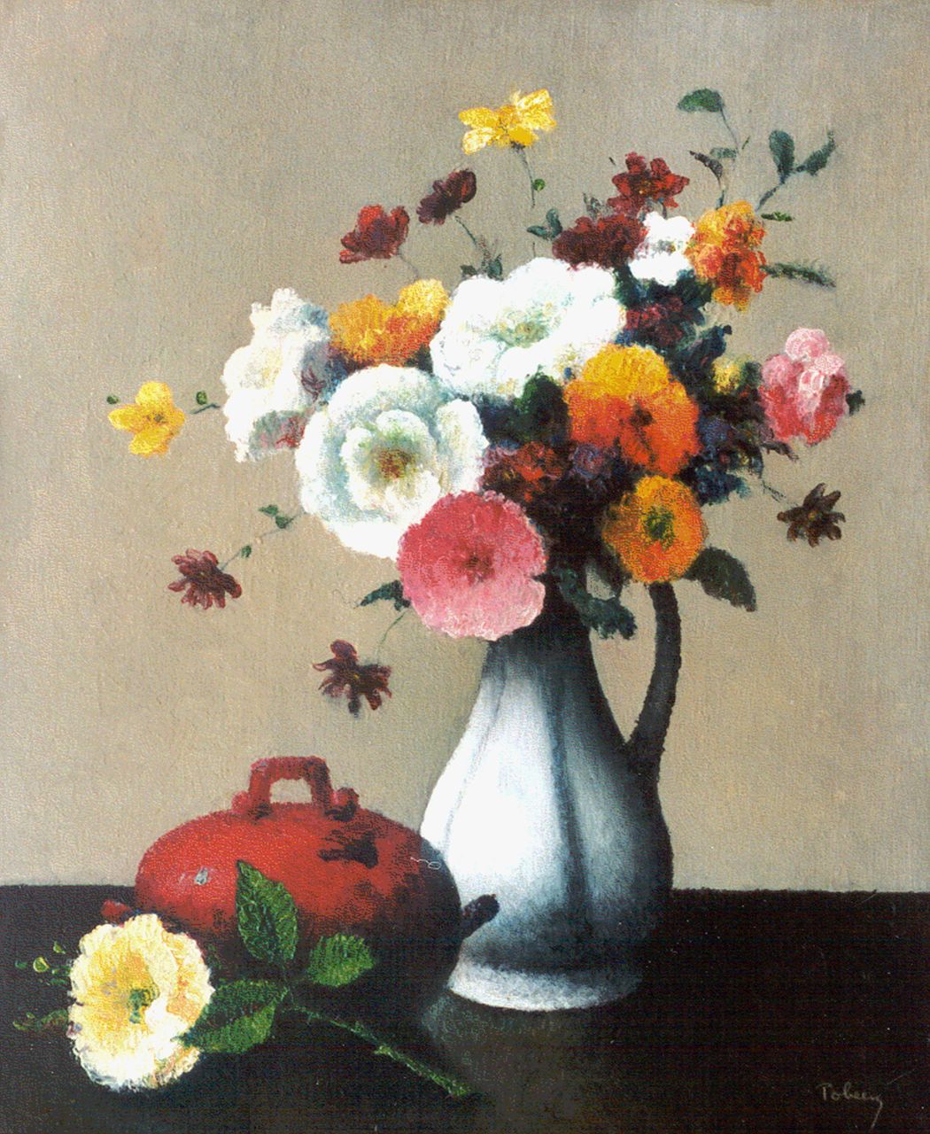 Tobeen (Félix Bonnet)   | Tobeen (Félix Bonnet), A flower still life, Öl auf Leinwand 47,0 x 38,7 cm, signed l.r.