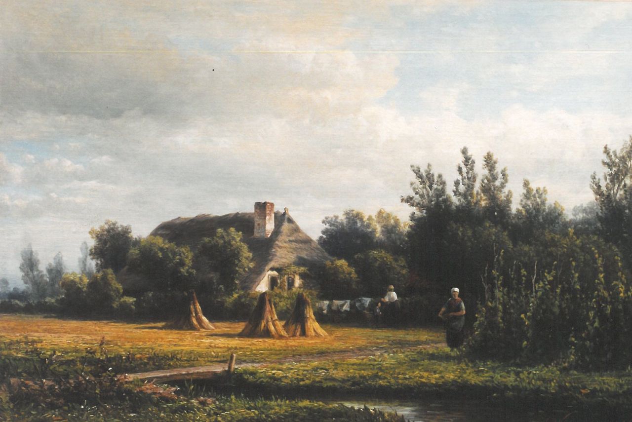 Kruseman van Elten H.D.  | Hendrik Dirk Kruseman van Elten, A farmhouse in summer, Öl auf Leinwand 33,4 x 50,2 cm, signed l.r.