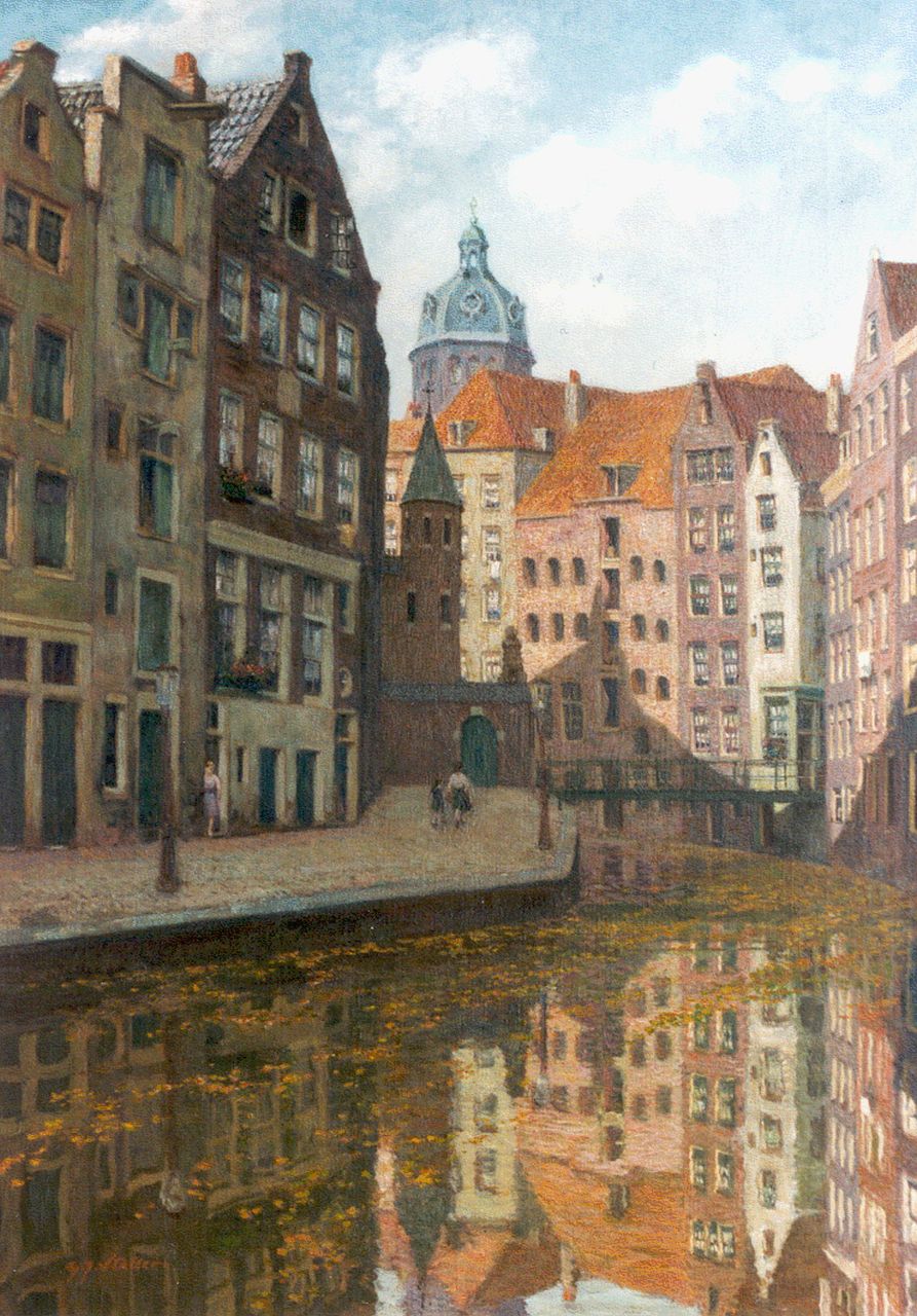 Staller G.J.  | Gerard Johan Staller, 'Het Kolkje', Amsterdam, Öl auf Leinwand 80,0 x 56,7 cm, signed l.l.