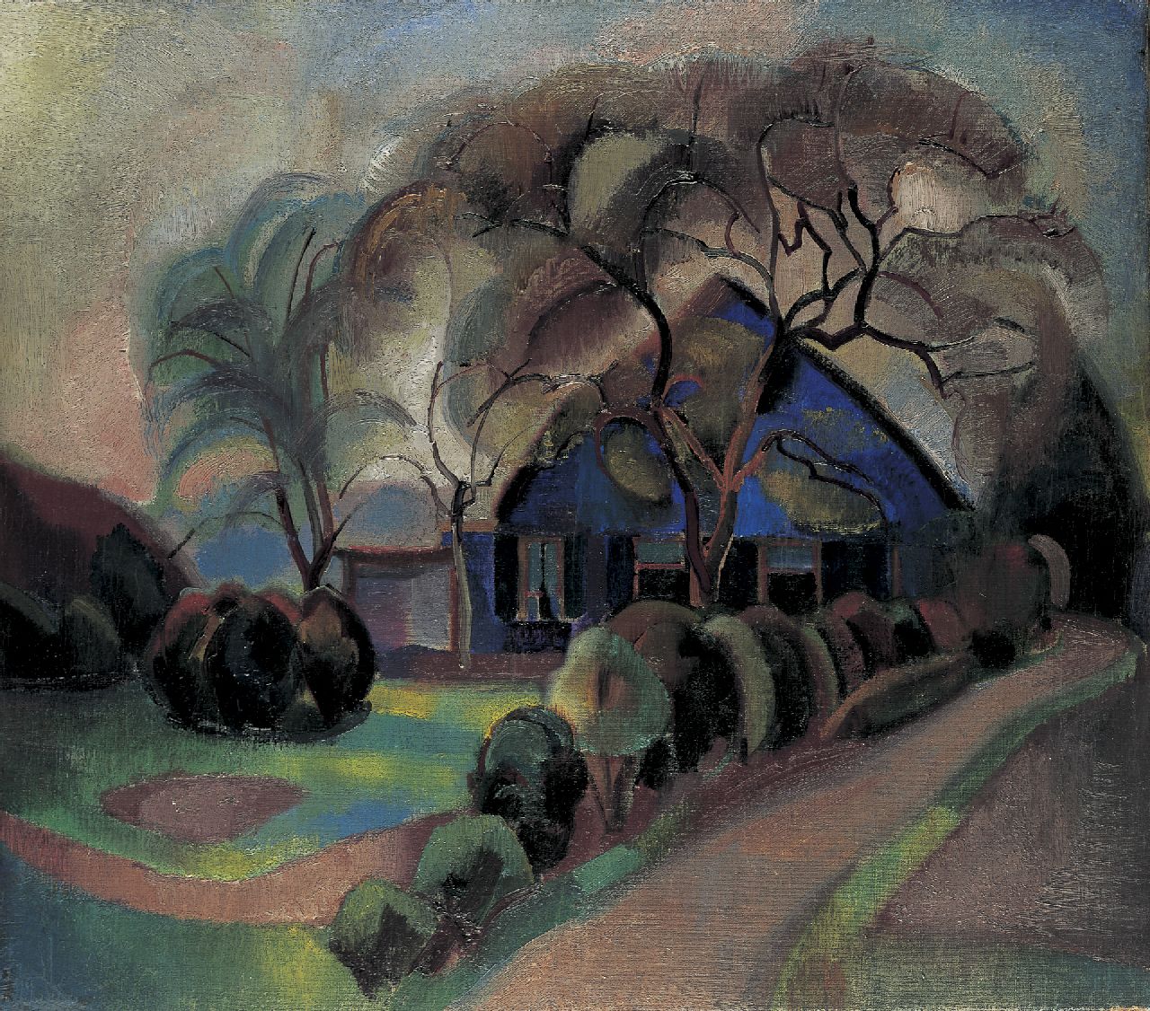 Schuhmacher W.G.C.  | Wijtze Gerrit Carel 'Wim' Schuhmacher, A farmhouse, Soest, Öl auf Leinwand 65,6 x 74,7 cm, painted circa 1917