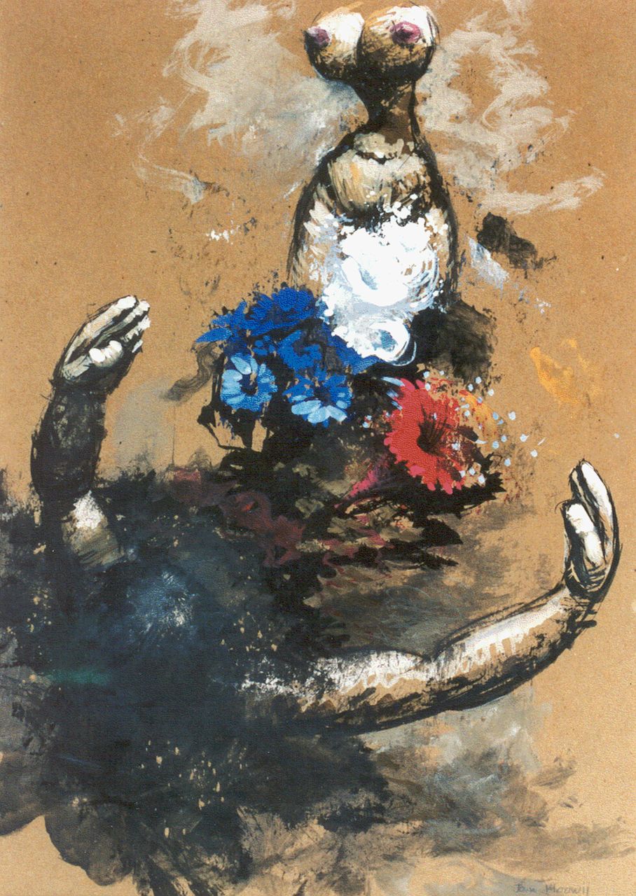 Hoowij J.H.  | 'Jan' Hendrik Hoowij, Desire, Gouache auf Pappe 49,8 x 34,1 cm, signed l.r. und dated 1941