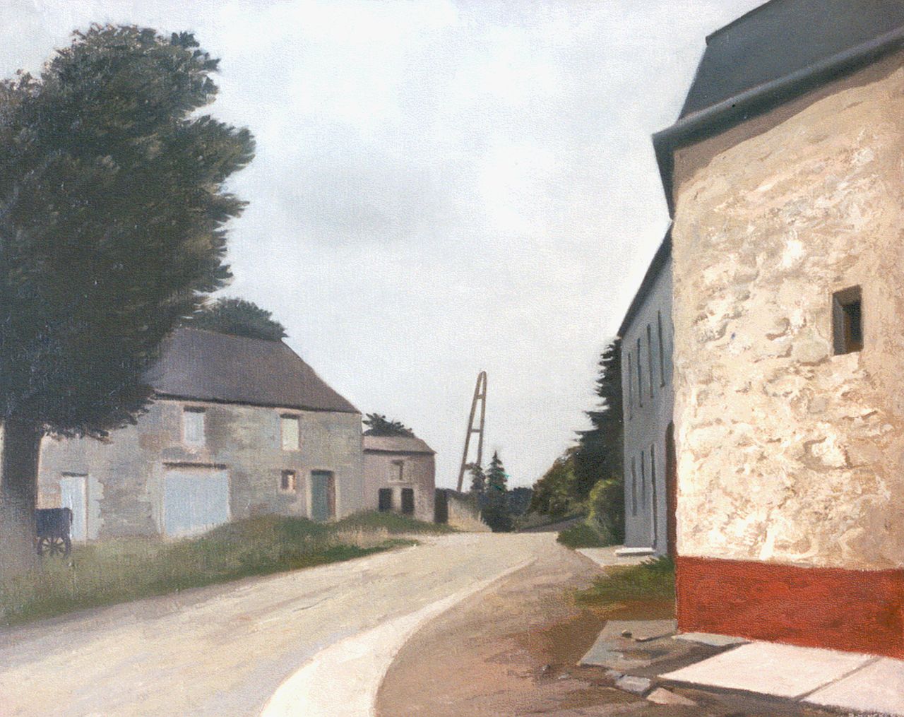 Hynckes R.  | Raoul Hynckes, A street, Öl auf Leinwand 51,8 x 65,1 cm, signed l.r.