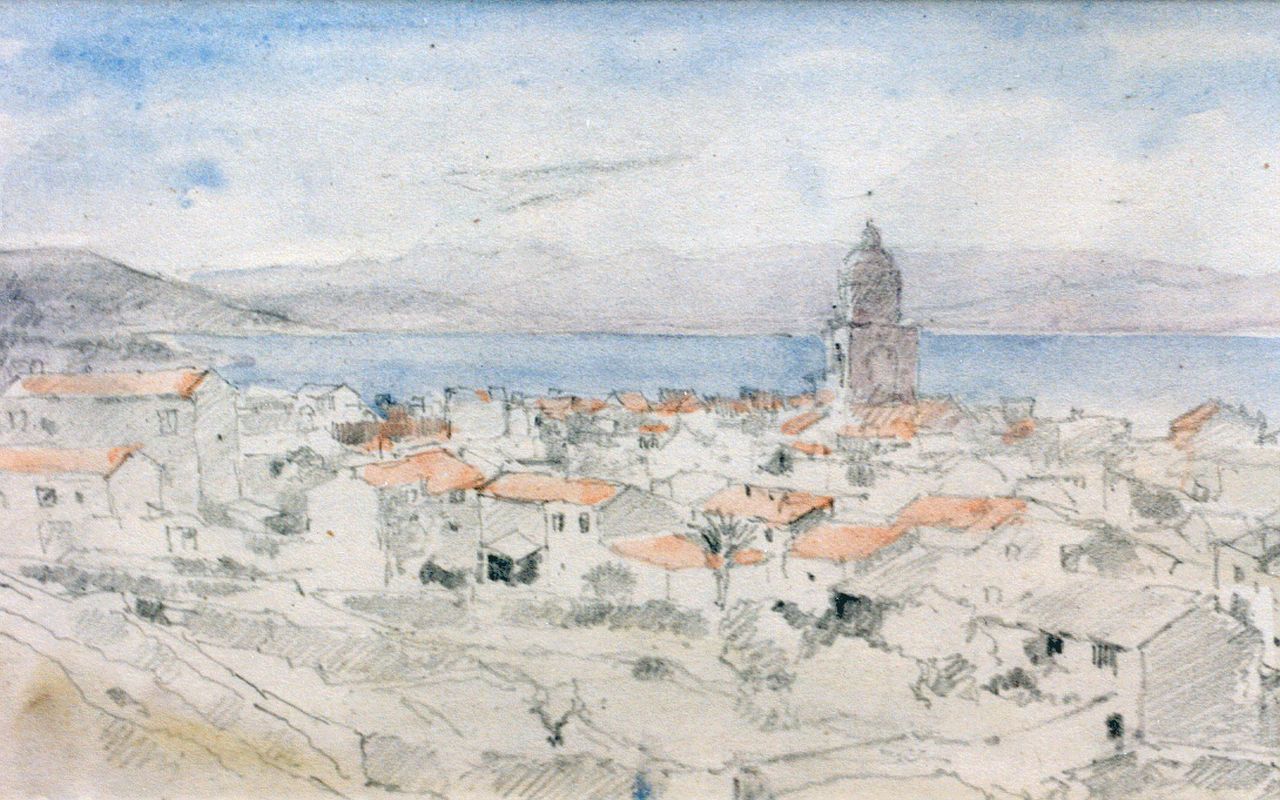 Vreedenburgh C.  | Cornelis Vreedenburgh, St. Tropez, Farbbleistift auf Papier 12,5 x 20,5 cm