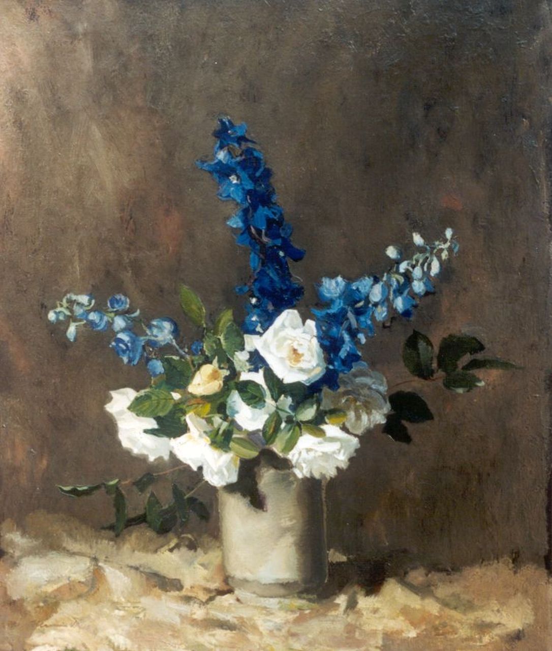 Mees H.E.  | Hermanus Ellen 'Herman' Mees, A flower still life, Öl auf Leinwand 65,7 x 56,1 cm, signed l.l.