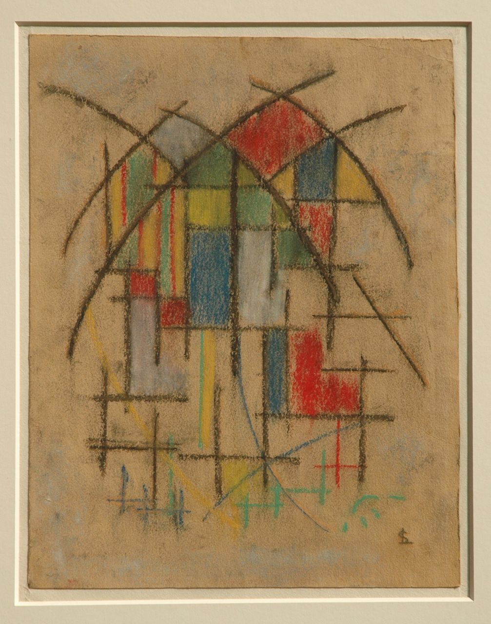 Saalborn L.A.A.  | 'Louis' Alexander Abraham Saalborn, A design for a church window, Pastell auf Papier 29,5 x 23,0 cm, signed l.r. with monogram und te dateren ca. 1918-1933
