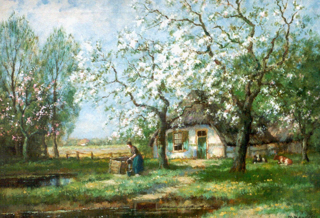 Bouter C.W.  | Cornelis Wouter 'Cor' Bouter, Spring, Öl auf Leinwand 50,9 x 71,2 cm, signed l.r. 'W.Hendriks'