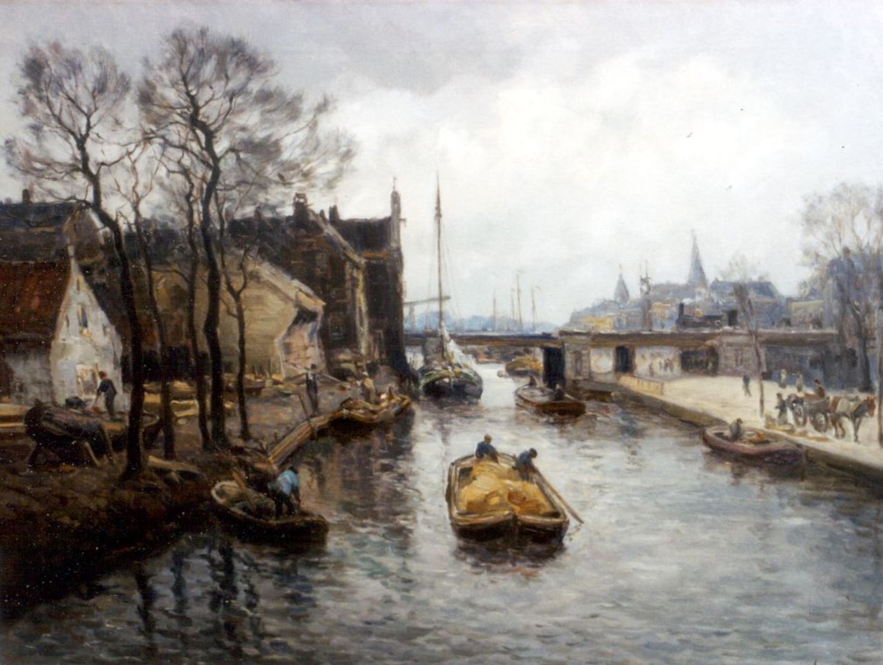 Moll E.  | Evert Moll, The 'Oude Haven', Rotterdam, Öl auf Leinwand 60,6 x 80,3 cm, signed l.r.