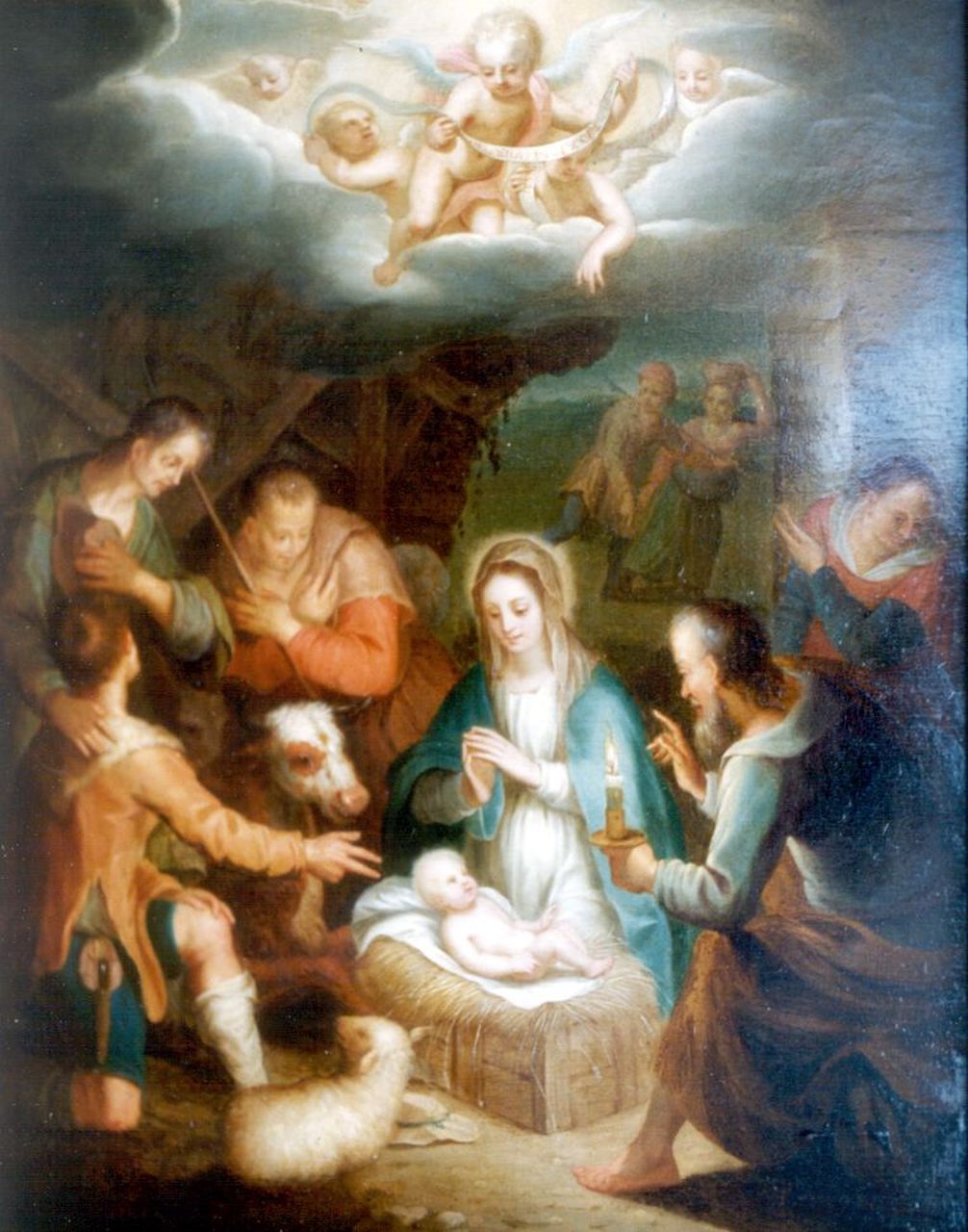 Duitse School   | Duitse School, Adoration of the shepherds, Öl auf Holz 30,3 x 24,0 cm